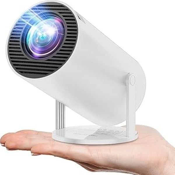 Portable Projector, Smart Wi-Fi 6 BT 5.0,180 Degree Rotation