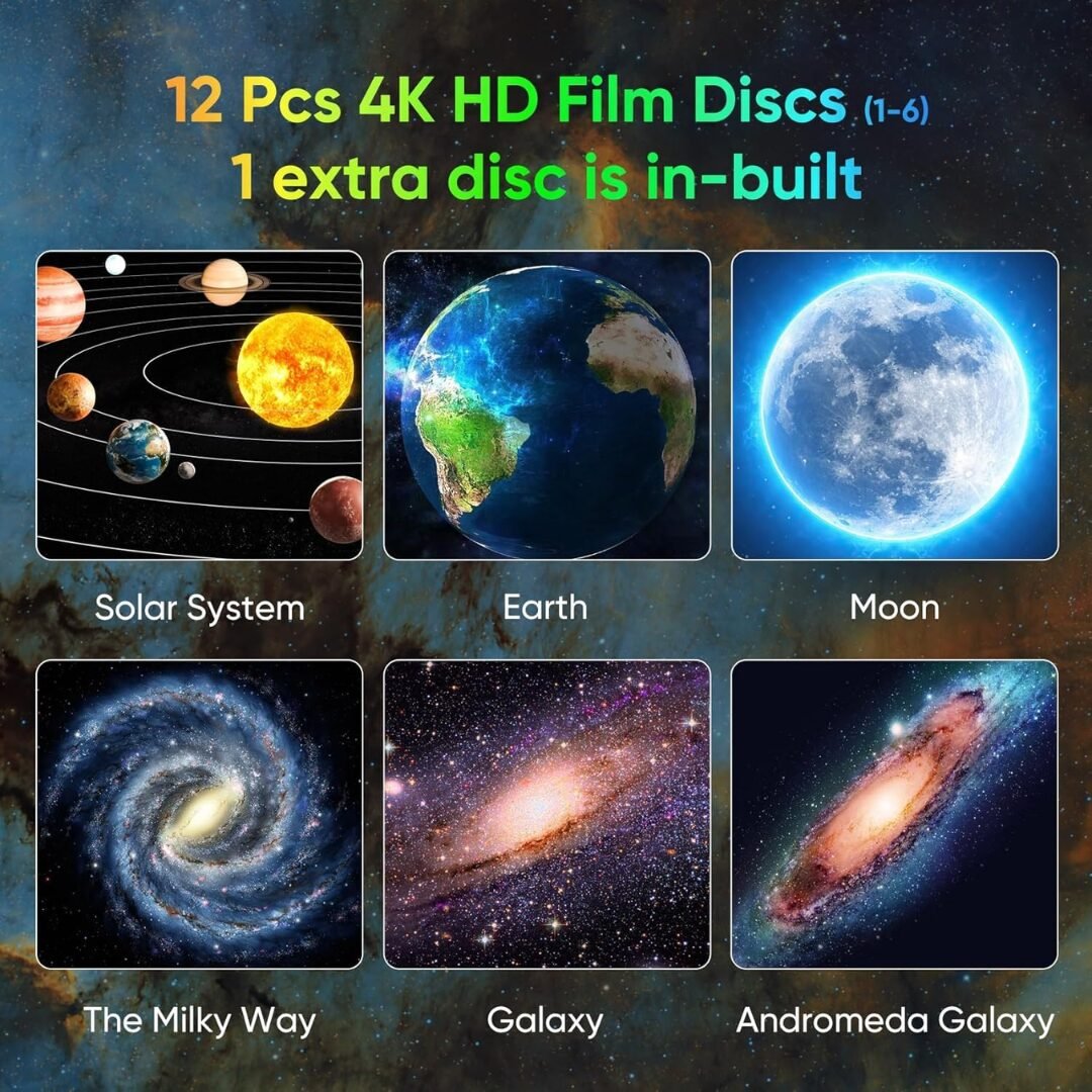 Galaxy Projector for Bedroom With 4K Replaceable 13 Galaxy Discs - Image 2