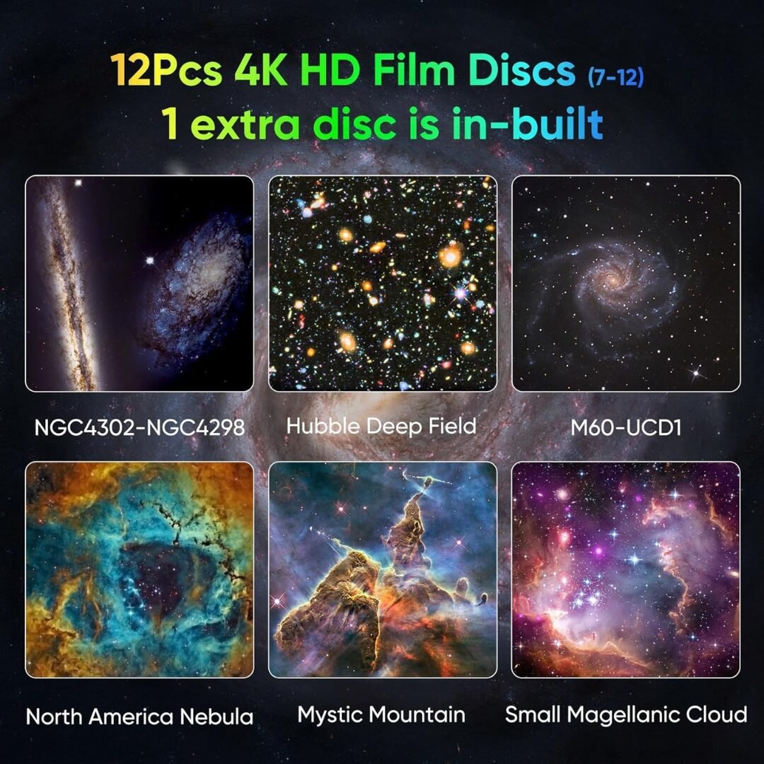 Galaxy Projector for Bedroom With 4K Replaceable 13 Galaxy Discs - Image 3