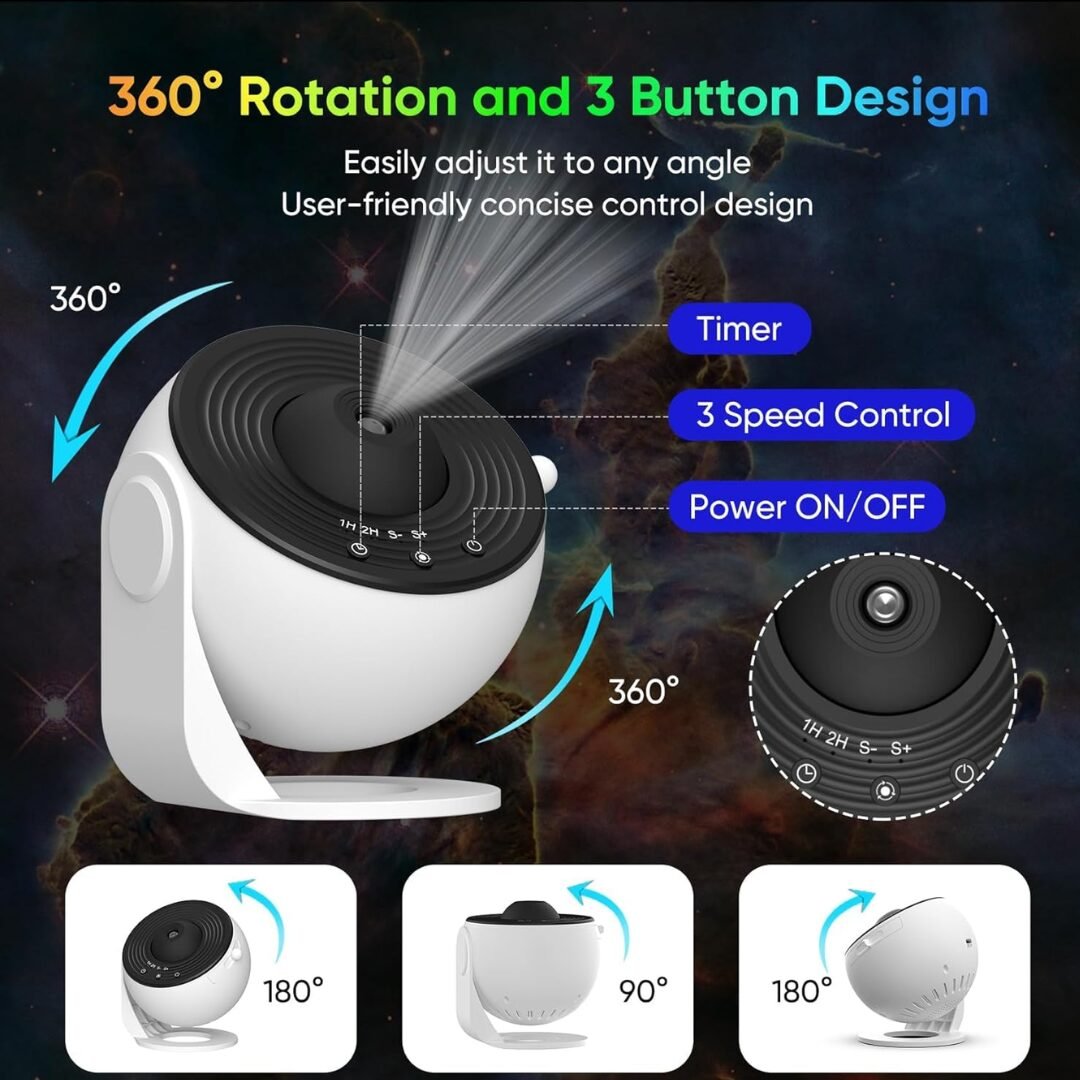 Galaxy Projector for Bedroom With 4K Replaceable 13 Galaxy Discs - Image 4