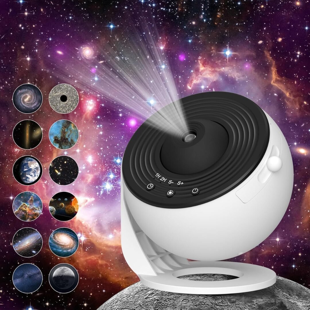 Galaxy Projector for Bedroom With 4K Replaceable 13 Galaxy Discs
