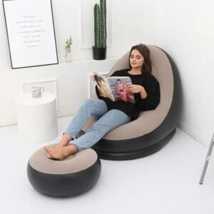 Portable Fast Inflatable Sofa Chair with Foot Stool